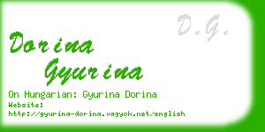 dorina gyurina business card